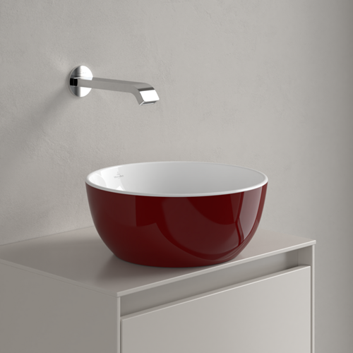 VILLEROY & BOCH ARTIS OPZETWASTAFEL, 325 X 325 X 135 MM, ZONDER OVERLOOP, BORDEAUX  438932BCS9-2