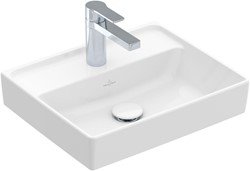 VILLEROY & BOCH COLLARO FONTEIN HOEKIG VOOR 1-GAT KRAANGAT DOORGESTOKEN WAND 370 X 450MM (DXB) WIT ALPINE 43344601