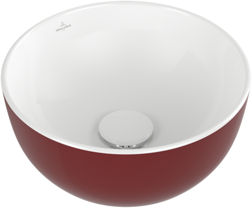 VILLEROY & BOCH ARTIS OPZETWASTAFEL, 325 X 325 X 135 MM, ZONDER OVERLOOP, BORDEAUX  438932BCS9