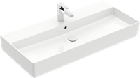 VILLEROY & BOCH MEMENTO 2.0 WASTAFEL HOEKIG UITLOOP 3-GATS DOORGESTOKEN OVERLOOP WAND 470 X 1000MM (DXB) WIT ALPINE 4A221G01
