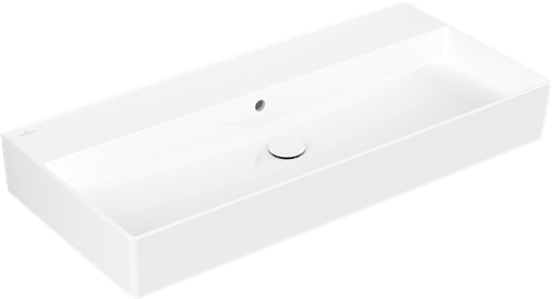 VILLEROY & BOCH MEMENTO 2.0 WASTAFEL 1000 X 470 X 135 MM WHITE ALPINE CERAMICPLUS MET OVERLOOP 4A221JR1