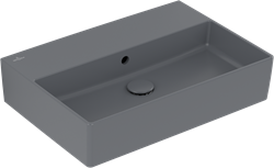 VILLEROY & BOCH MEMENTO 2.0 WASTAFEL 600 X 420 X 135 MM GRAFIET CERAMICPLUS MET OVERLOOP ONGESLEPEN 4A2262I4