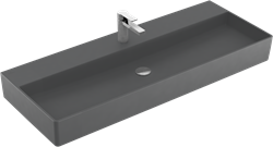 VILLEROY & BOCH MEMENTO 2.0 WASTAFEL HOEKIG 3-GATS KRAANGAT MIDDEL WAND 470 X 1200MM (DXB) GRAFIET KERAMIEKPLUS 4A22C2I4