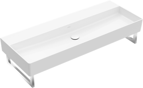 VILLEROY & BOCH MEMENTO 2.0 WASTAFEL HOEKIG VOOR WANDUITLOOP WAND 470 X 1200MM (DXB) WIT ALPINE 4A22C301