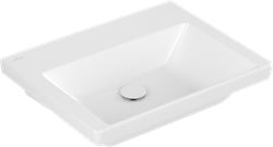 VILLEROY & BOCH SUBWAY 3.0 MEUBELWASTAFEL 600X470MM ONDERKANT GESLEPEN ZONDER KRAANGAT ZONDER OVERLOOP. STONE WHITE C+ 4A706FRW