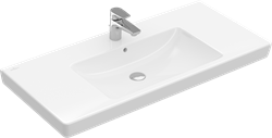 VILLEROY & BOCH SUBWAY 2.0 MEUBELWASTAFEL GESLEPEN 100X47CM MET KRAANGAT MET OVERLOOP CERAMIC+ WIT 71751GR1