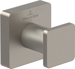 VILLEROY & BOCH ELEMENTS STRIKING HANDDOEKHAAK 45 X 44 X 45 MM BRUSHED NICKEL MATT TVA15201100064