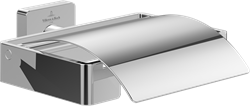 VILLEROY & BOCH ELEMENTS STRIKING TOILETROLHOUDER MET DEKSEL 131 X 115 X 45 MM CHROME TVA15201300061