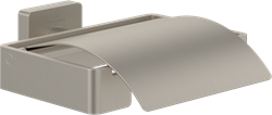 VILLEROY & BOCH ELEMENTS STRIKING TOILETROLHOUDER MET DEKSEL 131 X 115 X 45 MM BRUSHED NICKEL MATT TVA15201300064