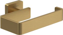 VILLEROY & BOCH ELEMENTS STRIKING TOILETROLHOUDER ZONDER DEKSEL 135 X 93 X 45 MM BRUSHED GOLD TVA15201400076