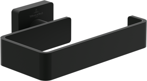 VILLEROY & BOCH ELEMENTS STRIKING TOILETROLHOUDER ZONDER DEKSEL 135 X 93 X 45 MM MATT BLACK TVA152014000K5
