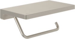 VILLEROY & BOCH ELEMENTS STRIKING TOILETROLHOUDER MET PLANCHET 20CM BRUSHED NICKEL MATT TVA15202300064