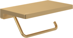 VILLEROY & BOCH ELEMENTS STRIKING TOILETROLHOUDER MET PLANCHET 20CM BRUSHED GOLD TVA15202300076