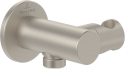 VILLEROY & BOCH UNIVERSAL SHOWERS HANDDOUCHEHOUDER VOOR WANDMONTAGE ROND BRUSHED NICKEL MATT TVC00046200064