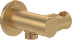 VILLEROY & BOCH UNIVERSAL SHOWERS HANDDOUCHEHOUDER VOOR WANDMONTAGE ROND BRUSHED GOLD TVC00046200076