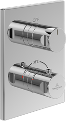 VILLEROY & BOCH UNIVERSAL TAPS & FITTINGS INBOUWTHERMOSTAAT MET TWEEWEG STOPKRAAN ,VOOR DOUCHE HOEKIG CHROME TVD00065300061