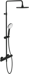 VILLEROY & BOCH WELLNESS UNIVERSAL SHOWERS DOUCHESYSTEEM MET DRIE FUNCTIES VOOR WANDMONTAGE MATT BLACK TVS109002000K5