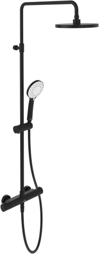 VILLEROY & BOCH WELLNESS UNIVERSAL SHOWERS DOUCHESYSTEEM MET DRIE FUNCTIES VOOR WANDMONTAGE MATT BLACK TVS109002000K5