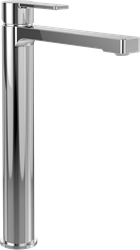 VILLEROY & BOCH ARCHITECTURA EENGREEPS WASTAFELKRAAN VERHOOGD MET PUSH-OPEN AFVOERGARNITUUR CHROME TVW10300500061