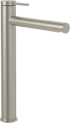 VILLEROY & BOCH LOOP & FRIENDS EENGREEPS WASTAFELKRAAN VERHOOGD ZONDER PUSH-OPEN AFVOERGARNITUUR BRUSHED NICKEL MATT TVW10610615364