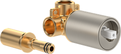 VILLEROY & BOCH LOOP & FRIENDS UNIVERSELE INBOUWUNIT VOOR EENGREEPS INBOUWKRAAN VOOR WANDMONTAGE ROND BRUSHED NICKEL MATT TVW10611B15064
