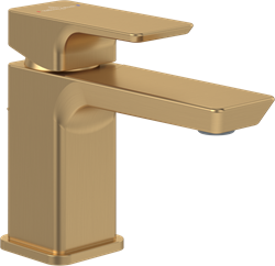VILLEROY & BOCH SUBWAY 3.0 EENGREEPS WASTAFELKRAAN MET TREKSTANG-AFVOERGARNITUUR BRUSHED GOLD TVW11200100076