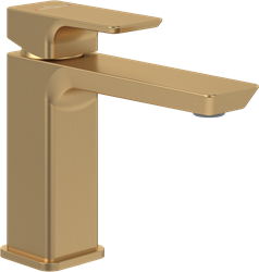 VILLEROY & BOCH SUBWAY 3.0 EENGREEPS WASTAFELKRAAN ZONDER PUSH-OPEN AFVOERGARNITUUR BRUSHED GOLD TVW11200300076