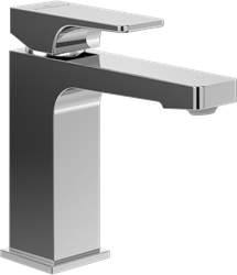VILLEROY & BOCH ARCHITECTURA SQUARE EENGREEPS WASTAFELKRAAN MET TREKSTANG-AFVOERGARNITUUR CHROME TVW12500100061