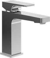 VILLEROY & BOCH ARCHITECTURA SQUARE EENGREEPS WASTAFELKRAAN ZONDER PUSH-OPEN AFVOERGARNITUUR CHROME TVW12500400061