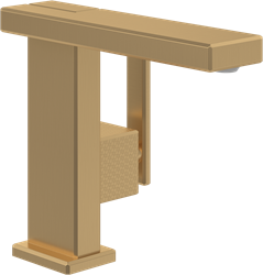 VILLEROY & BOCH METTLACH EENGREEPS WASTAFELKRAAN ZONDER PUSH-OPEN AFVOERGARNITUUR BRUSHED GOLD TVW12600100076