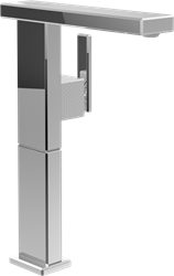 VILLEROY & BOCH METTLACH EENGREEPS WASTAFELKRAAN VERHOOGD ZONDER PUSH-OPEN AFVOERGARNITUUR CHROME TVW12600300061