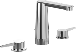 VILLEROY & BOCH CONUM DRIEGATS WASTAFELKRAAN MET TREKSTANG-AFVOERGARNITUUR CHROME TVW12700100061