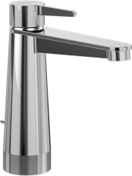 VILLEROY & BOCH CONUM EENGREEPS WASTAFELKRAAN MET TREKSTANG-AFVOERGARNITUUR CHROME TVW12700300061
