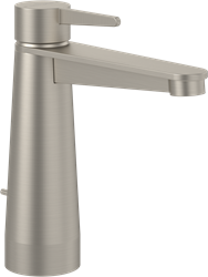 VILLEROY & BOCH CONUM EENGREEPS WASTAFELKRAAN MET TREKSTANG-AFVOERGARNITUUR BRUSHED NICKEL MATT TVW12700300064