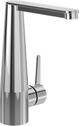 VILLEROY & BOCH CONUM EENGREEPS WASTAFELKRAAN MET PUSH-OPEN AFVOERGARNITUUR CHROME TVW12700400061