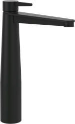 VILLEROY & BOCH CONUM EENGREEPS WASTAFELKRAAN VERHOOGD MET PUSH-OPEN AFVOERGARNITUUR MATT BLACK TVW127005000K5