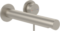 VILLEROY & BOCH LOOP & FRIENDS SINGLE-LEVER BASIN MIXER WITHOUT WASTE BRUSHED NICKEL MATT TVZ10601000064