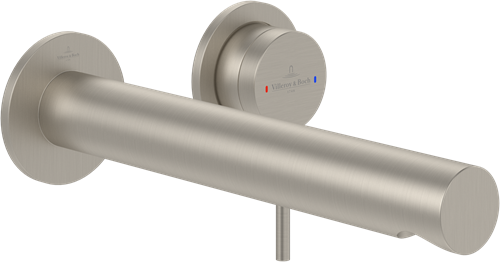 VILLEROY & BOCH LOOP & FRIENDS SINGLE-LEVER BASIN MIXER WITHOUT WASTE BRUSHED NICKEL MATT TVZ10601000064