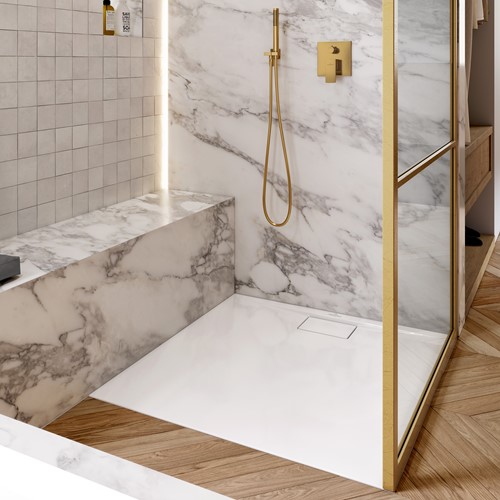 VILLEROY & BOCH UNIVERSAL SHOWERS REGENDOUCHE-ARM,VOOR WANDMONTAGE ROND BRUSHED GOLD TVC00045351076-3