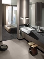 VILLEROY & BOCH MEMENTO VOORBOUWWASTAFEL HOEKIG 3-GATS KRAANGAT MIDDEL OVERLOOP 425 X 550MM (DXB) WIT ALPINE 41335501-3