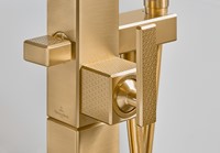VILLEROY & BOCH METTLACH EENGREEPS BADKRAAN BRUSHED GOLD TVT12600300076-2