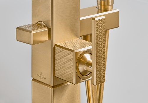 VILLEROY & BOCH METTLACH EENGREEPS BADKRAAN BRUSHED GOLD TVT12600300076-2