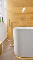 VILLEROY & BOCH METTLACH EENGREEPS BADKRAAN BRUSHED GOLD TVT12600300076-3