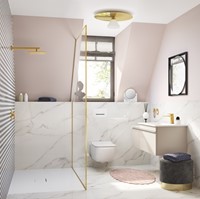 VILLEROY & BOCH UNIVERSAL SHOWERS REGENDOUCHE ANGULAR BRUSHED GOLD TVC00000200076-2