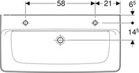 GEBERIT RENOVA PLAN WASTAFEL 2 KRAANGATEN MET OVERLOOP 100X48X18.5CM WIT + KERA TECT 501883008-2