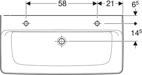 GEBERIT RENOVA PLAN WASTAFEL 2 KRAANGATEN MET OVERLOOP 100X48X18.5CM WIT + KERA TECT 501883008-2